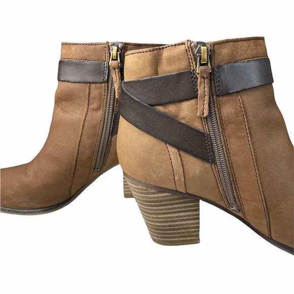 Franco Sarto Dotty Brown Ankle Boots 9M - Picture 3 of 9